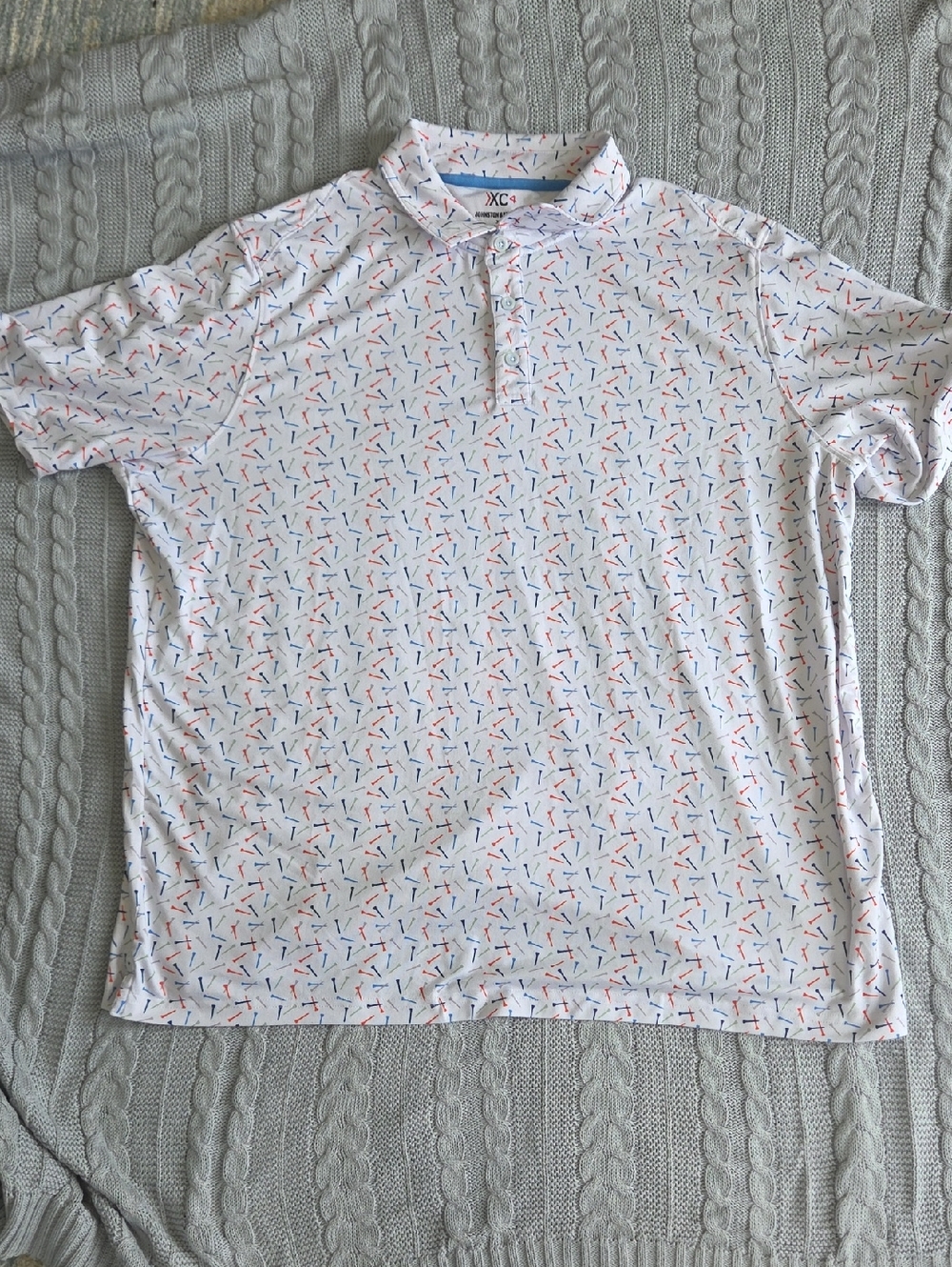 Johnston & Murphy XC4 Golf Polo XL Stretch White Preppy‎ Resortcore EUC